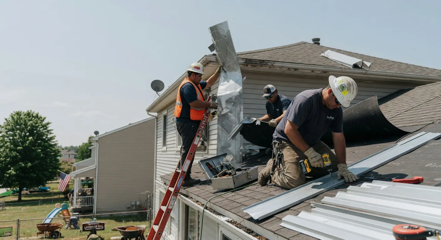 Storm Damage Metal Roof Repair in Laurelville, OH